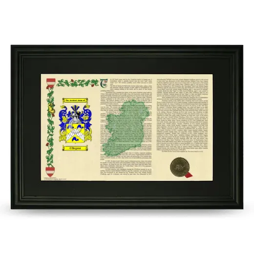 O'Regent Deluxe Armorial Landscape Framed- Black