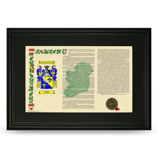 O'Shae Deluxe Armorial Landscape Framed- Black