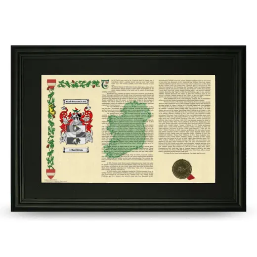 O'Sullivan Deluxe Armorial Landscape Framed- Black