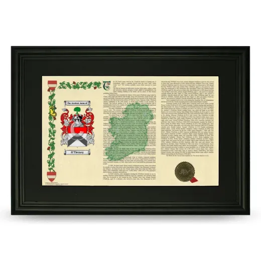 O'Tierney Deluxe Armorial Landscape Framed- Black