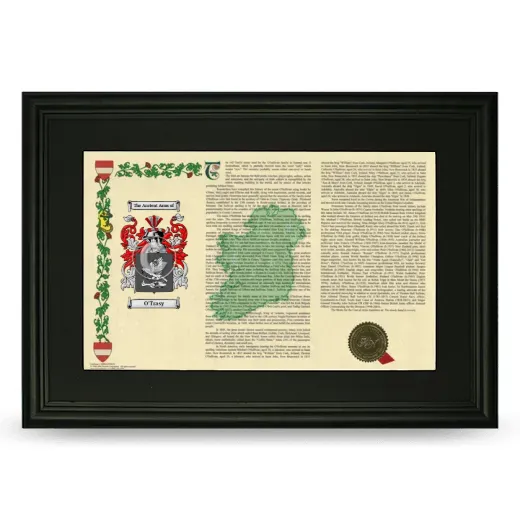 O'Trasy Deluxe Armorial Landscape Framed- Black