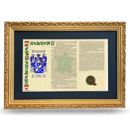 St. Foy Deluxe Armorial Landscape Framed - Gold