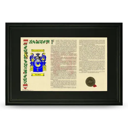 Van Bree Deluxe Armorial Landscape Framed- Black
