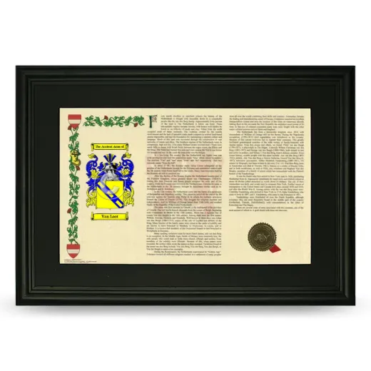 Van Loot Deluxe Armorial Landscape Framed- Black