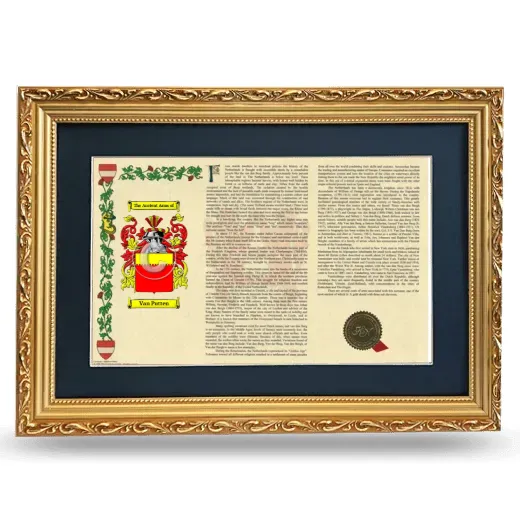 Van Putten Deluxe Armorial Landscape Framed - Gold