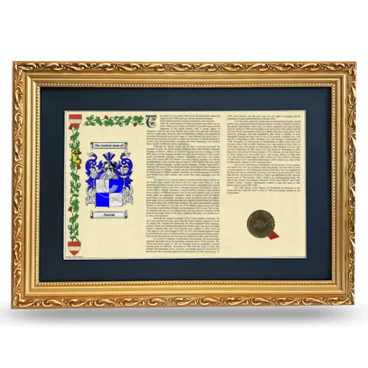 Aaron Deluxe Armorial Landscape Framed - Gold