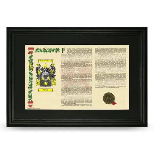 Aarson Deluxe Armorial Landscape Framed- Black