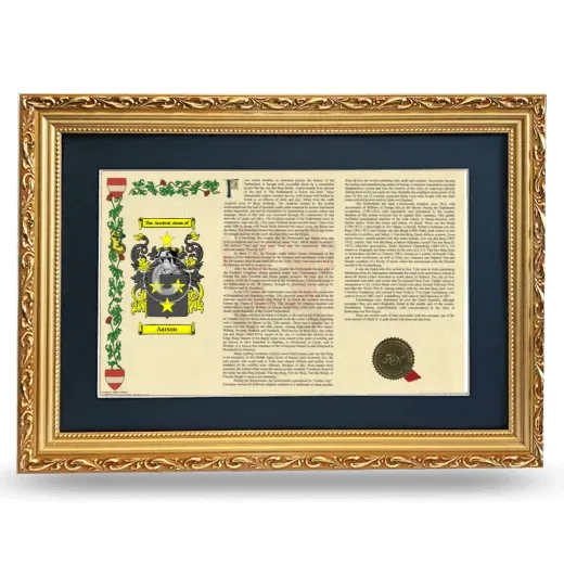 Aarson Deluxe Armorial Landscape Framed - Gold