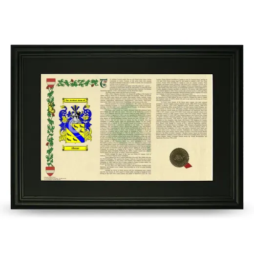 Abane Deluxe Armorial Landscape Framed- Black