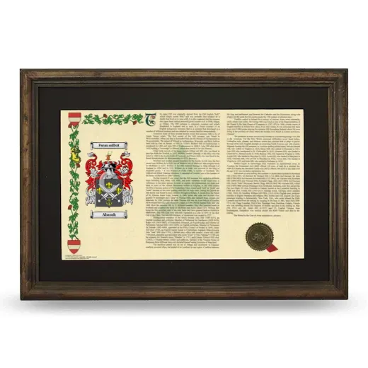 Abaroh Deluxe Armorial Landscape Framed - Brown