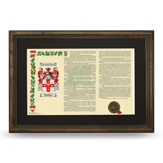 Abbadhan Deluxe Armorial Landscape Framed - Brown