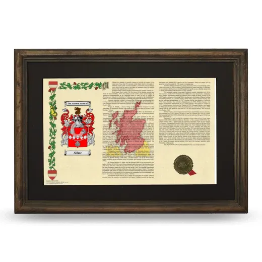 Abbae Deluxe Armorial Landscape Framed - Brown