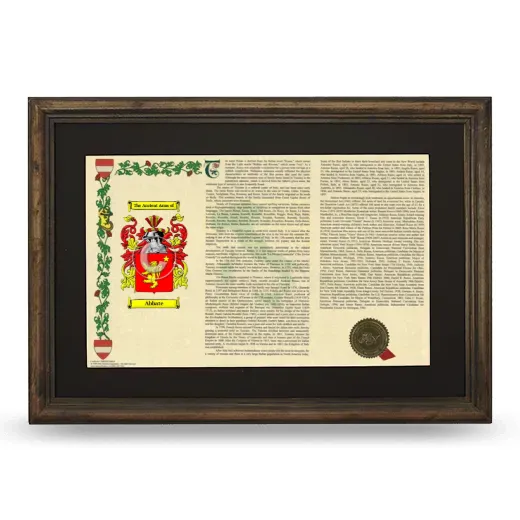Abbate Deluxe Armorial Landscape Framed - Brown