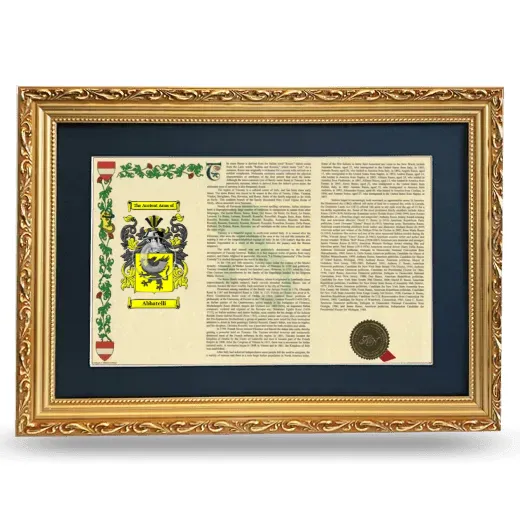 Abbatelli Deluxe Armorial Landscape Framed - Gold