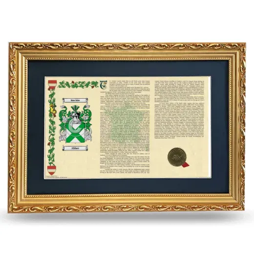 Abbee Deluxe Armorial Landscape Framed - Gold