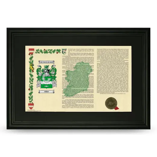 Abbee Deluxe Armorial Landscape Framed- Black