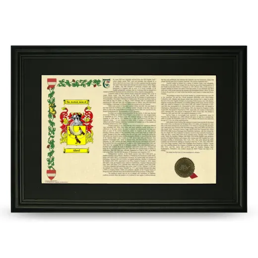Aberl Deluxe Armorial Landscape Framed- Black