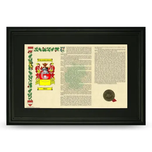 Abers Deluxe Armorial Landscape Framed- Black