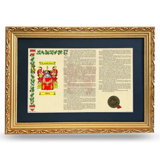 Abreu Deluxe Armorial Landscape Framed - Gold