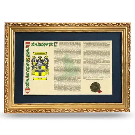 Acach Deluxe Armorial Landscape Framed - Gold