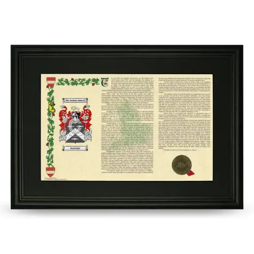 Acatour Deluxe Armorial Landscape Framed- Black