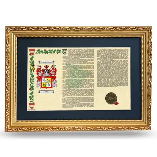 Acha Deluxe Armorial Landscape Framed - Gold
