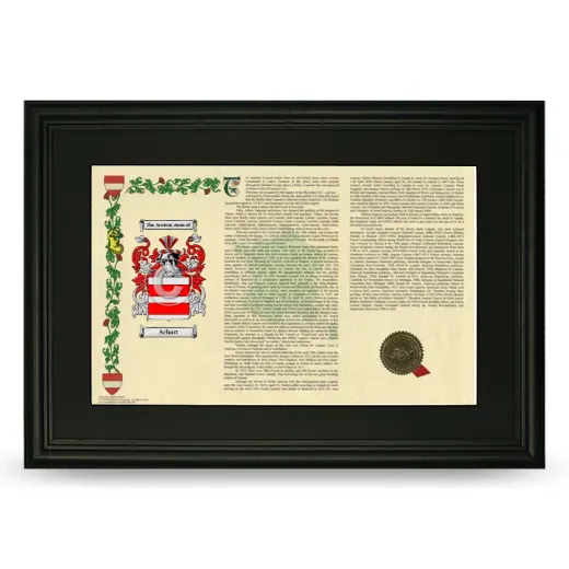 Achart Deluxe Armorial Landscape Framed- Black