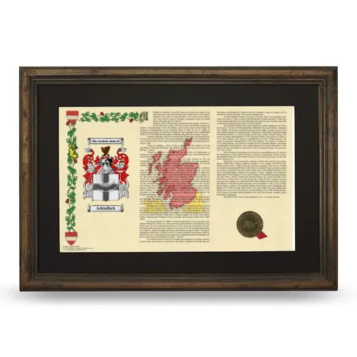 Achinflyck Deluxe Armorial Landscape Framed - Brown