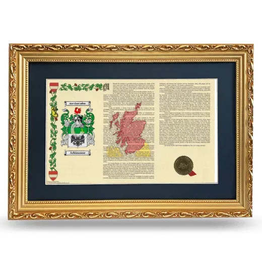 Achinsoune Deluxe Armorial Landscape Framed - Gold