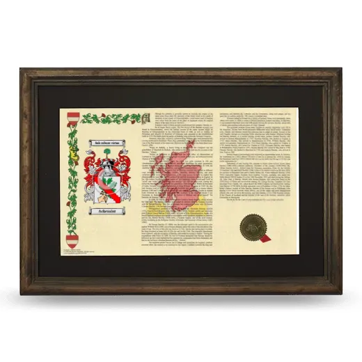 Ackemint Deluxe Armorial Landscape Framed - Brown
