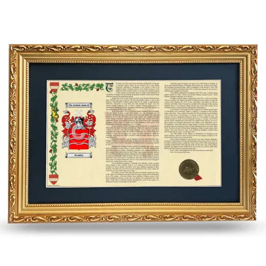 Acosta Deluxe Armorial Landscape Framed - Gold