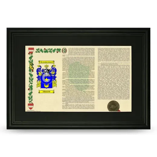 Adamovic Deluxe Armorial Landscape Framed- Black