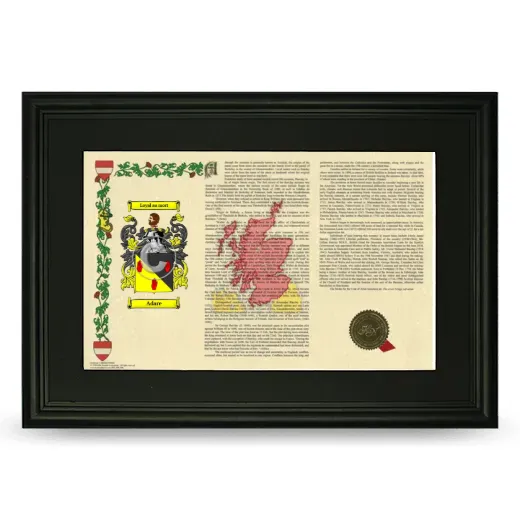 Adare Deluxe Armorial Landscape Framed- Black