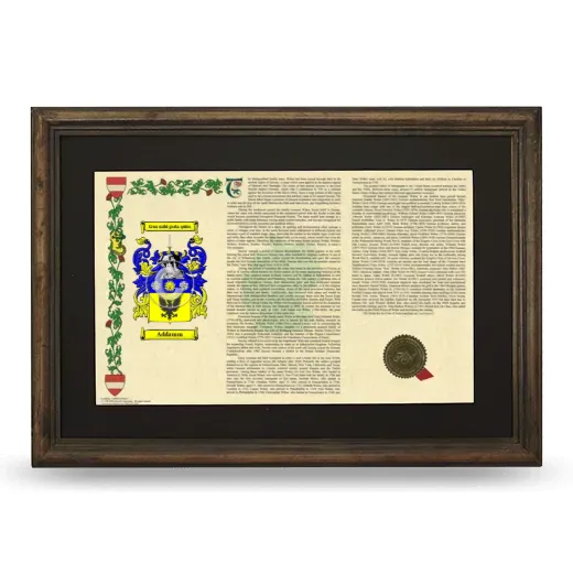 Addamm Deluxe Armorial Landscape Framed - Brown