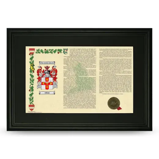Adeyn Deluxe Armorial Landscape Framed- Black