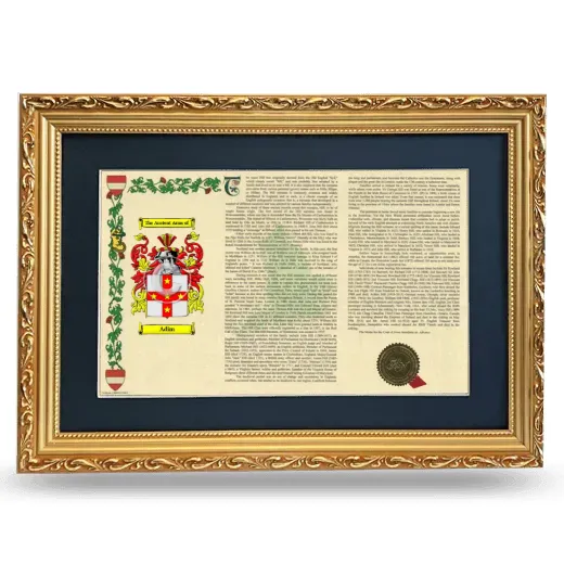 Adim Deluxe Armorial Landscape Framed - Gold