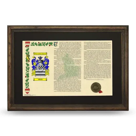 Adrain Deluxe Armorial Landscape Framed - Brown