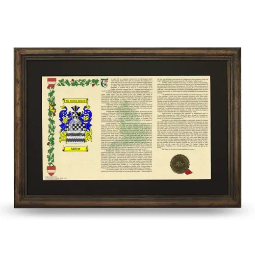 Adrient Deluxe Armorial Landscape Framed - Brown