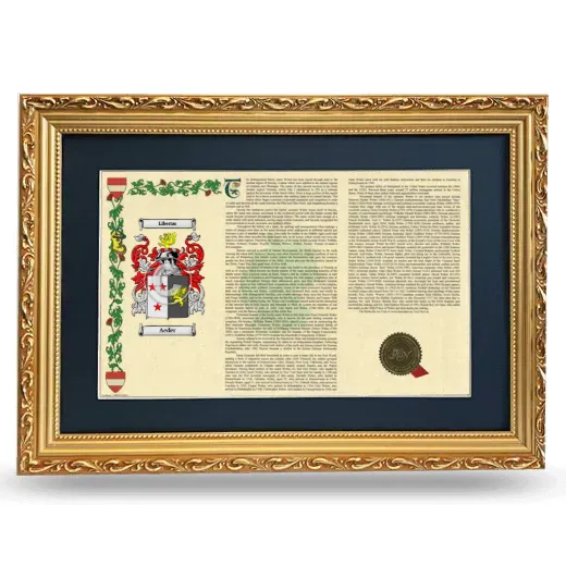 Aeder Deluxe Armorial Landscape Framed - Gold
