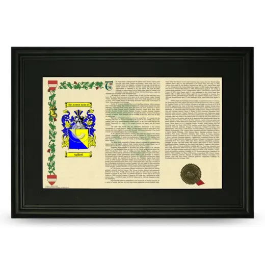 Aglioti Deluxe Armorial Landscape Framed- Black
