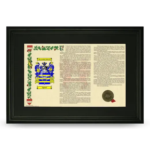 Agusti Deluxe Armorial Landscape Framed- Black
