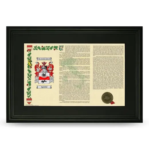 Agustini Deluxe Armorial Landscape Framed- Black