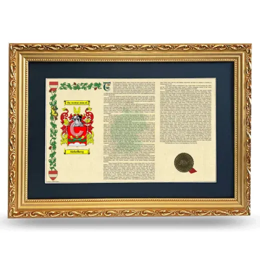 Aichelberg Deluxe Armorial Landscape Framed - Gold