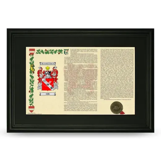 Aidie Deluxe Armorial Landscape Framed- Black