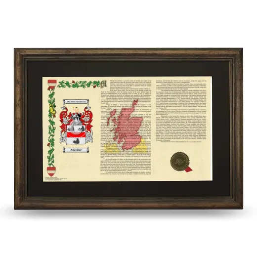Ailerdice Deluxe Armorial Landscape Framed - Brown
