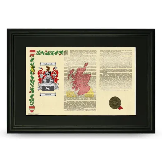 Ailison Deluxe Armorial Landscape Framed- Black