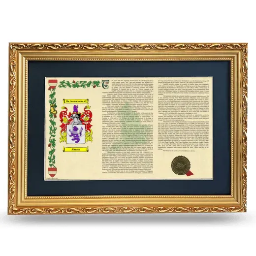 Aiman Deluxe Armorial Landscape Framed - Gold
