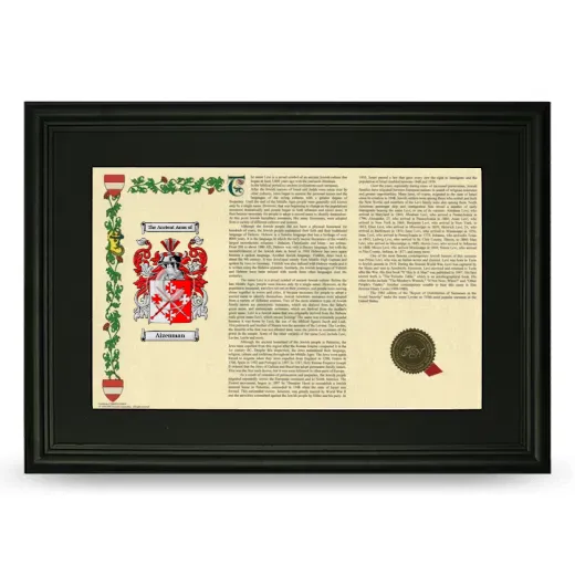 Aizenman Deluxe Armorial Landscape Framed- Black