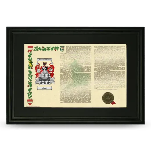 Akeris Deluxe Armorial Landscape Framed- Black