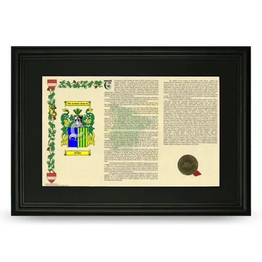 Al'far Deluxe Armorial Landscape Framed- Black